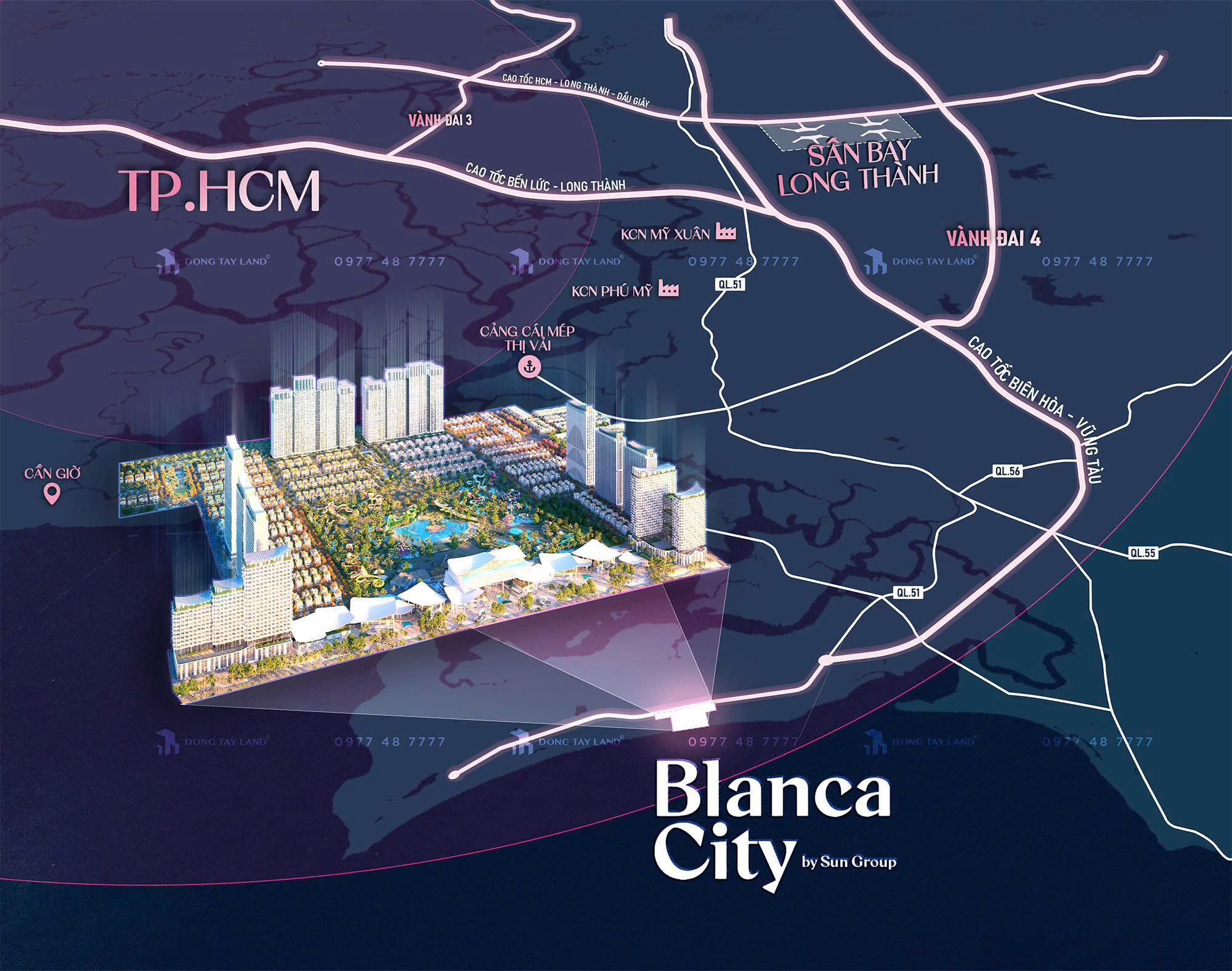 Tổng thể khu đô thị Blandca City Sun Vũng Tàu